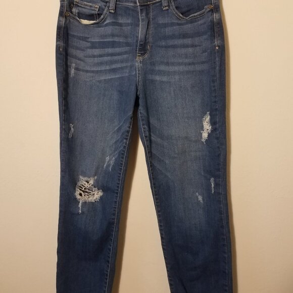 Judy Blue Jeans Womens 9/29 Blue Slim Fit Distressed Raw Hem JB82403DK - Picture 3 of 8